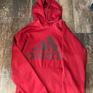 Red adidas hoodies